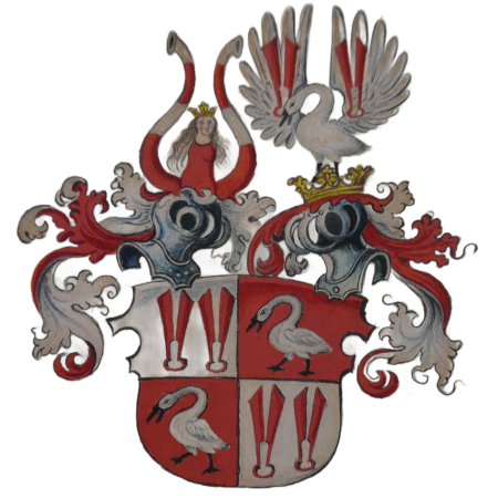 Seit 1482 führen die Herren von Giech neben den roten Schafscheren auch einen Schwan in Wappen. Dieses edle Wappentier stand Pate für das Wirtshaus mit dem Schild „Zum weißen Schwanen“. (Repro aus dem Staatsarchiv Bamberg (G 65 A 2147): Harald Stark)