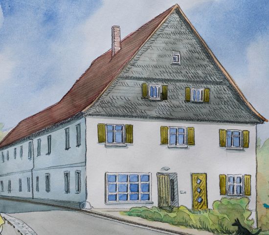 Wenn der "Weiße Schwanen" die Besucher Thurnaus am Ortseingang wieder begrüßt - Illustration; S. Buntstein